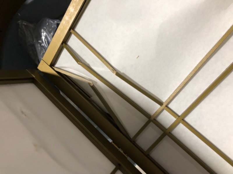 Photo 7 of ***NOT FUNCTIONAL - FOR PARTS - NONREFUNDBALE - SEE COMMENTS***
Oriental Furniture 6 ft. Tall Double Cross Shoji Screen - Special Edition - Gold - 6 Panels