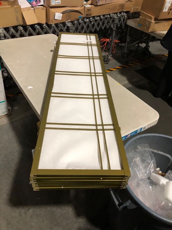 Photo 6 of ***NOT FUNCTIONAL - FOR PARTS - NONREFUNDBALE - SEE COMMENTS***
Oriental Furniture 6 ft. Tall Double Cross Shoji Screen - Special Edition - Gold - 6 Panels