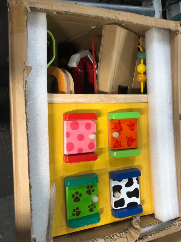 Photo 2 of Battat - Wooden Activity Cube - Discover Farm Animals Activity Center for Kids 1