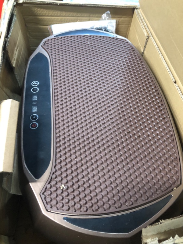 Photo 3 of **NONREFUNDABLE**FOR PARTS OR REPAIR**SEE NOTES**
EILISON Vibration Plate Exercise Machine - Whole Body Workout Vibration Fitness Platform w/Loop Bands - Lymphatic Drainage Machine for Weight Loss, Shaping, Wellness, Recovery (Bolt Brown)