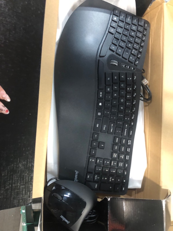 Photo 3 of Perixx Periduo-505, Wired USB Ergonomic Split Keyboard and Vertical Mouse Combo with Adjustable Palm Rest and Short Tactical Membrane Keys, US English Layout