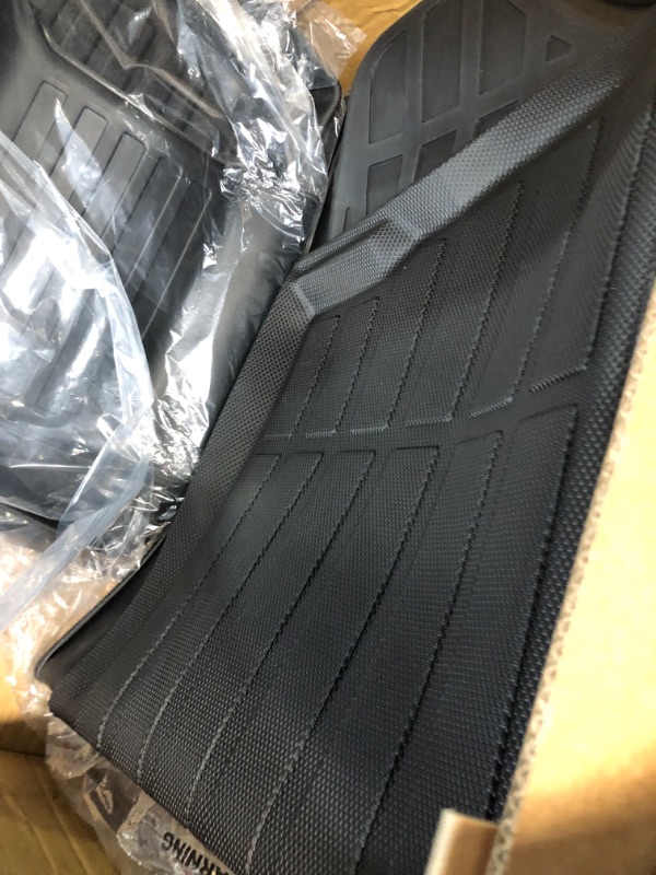 Photo 4 of ANBINGO Floor Mats & Cargo Liner Custom for 2022 2021-2016 Toyota Prius& Prius. All Weather Protection TPE Waterproof Non-Slip Car Floor Mats 1st, 2nd Row Set & Cargo Mat -Black All Set for Prius 2016-2021