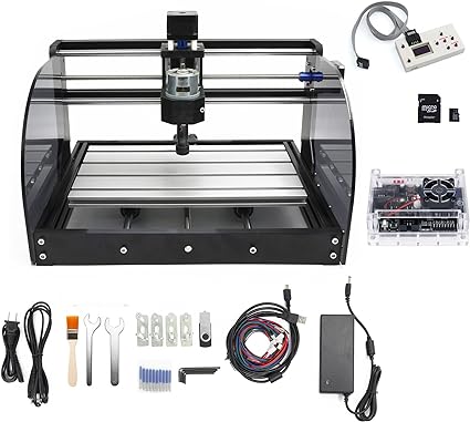 Photo 1 of CNCTOPBAOS CNC 3018 Pro Max 3 Axis Desktop DIY Mini Wood Router Kit PCB PVC Milling Engraver Engraving Carving Machine GRBL Control with offline controller Hand Control (w/Offline Controller)