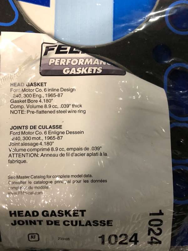 Photo 4 of FEL-PRO 1024 Head Gasket