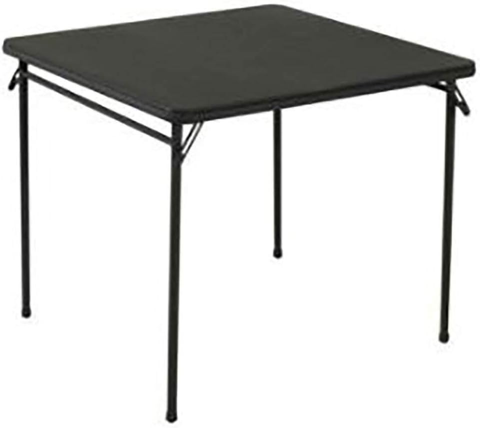 Photo 1 of *MAJOR DAMAGE SEE PHOTOS*
Cosco Square Folding Table 34" Black Steel, Steel Frame, Vinyl