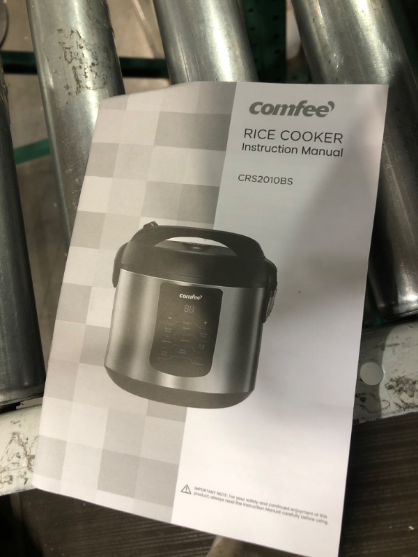 Photo 4 of COMFEE' Rice Cooker, 6-in-1 Stainless Steel Multi Cooker, Slow Cooker, Steamer, Saute, and Warmer, 2 QT, 8 Cups Cooked(4 Cups Uncooked), Brown Rice, Quinoa and Oatmeal, 6 One-Touch Programs 8-cup cooked/4-cup uncooked