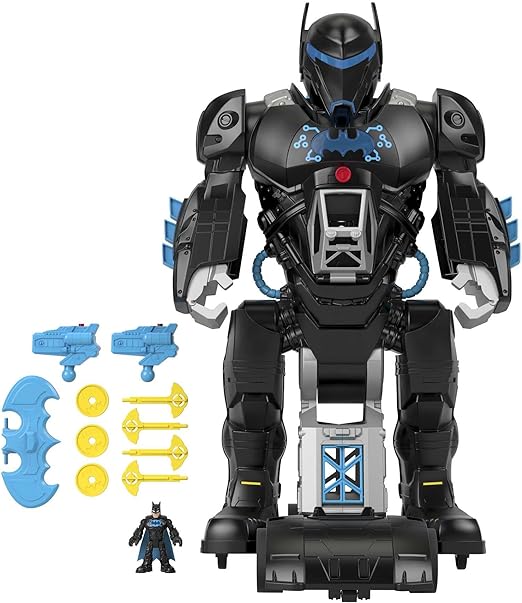 Photo 1 of Fisher-Price DC Super Friends Imaginext Batman Playset Bat-Tech Batbot 2-Ft-Tall Robot with Lights Sounds & 11 Play Pieces for Ages 3+ Years