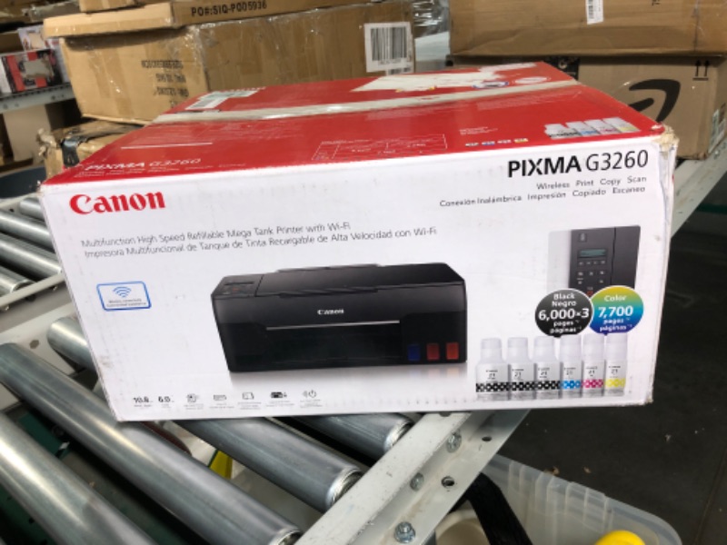 Photo 2 of Canon G3260 All-in-One Printer | Wireless Supertank (Megatank) Printer | Copier | Scan, with Mobile Printing, Black, one Size (4468C002) G3260- Convenient & Cost Effective Wireless Supertank Printer (3-in-1)