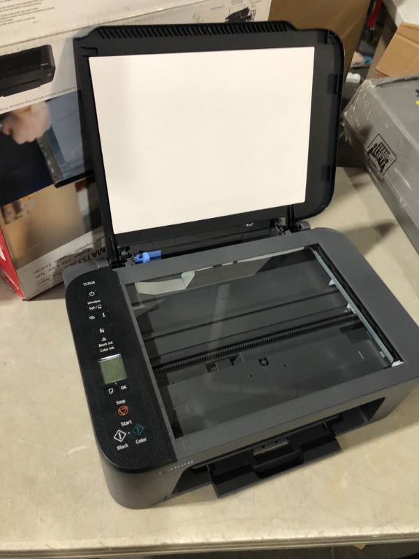 Photo 7 of **DAMAGED, FOR PARTS ONLY** Canon PIXMA TS3520 Compact Wireless All-in-One Printer, Black