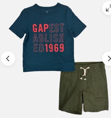 Photo 1 of GAP Boy's 2-Piece Short Sleeve T-Shirt & Shorts Outfit Set 6/7
