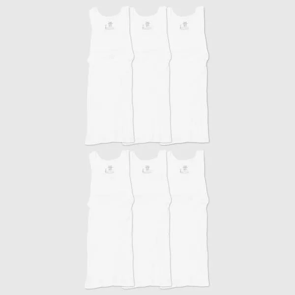 Photo 1 of Hanes Men's 6Pk Tanks - White XL
