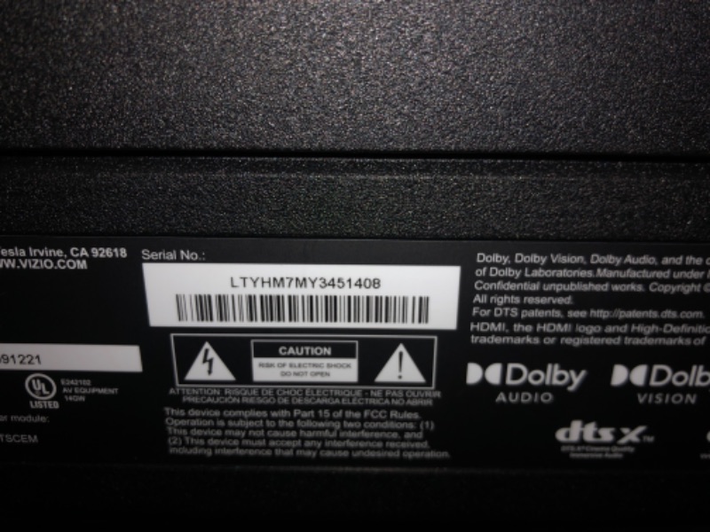 Photo 1 of VIZIO V-Series 58" 4K UHD HDR Smart TV with Voice Remote, Dolby Vision, HDR10+, with Apple Airplay and Chromecast Built-in, V585M-K01, 2022 Model