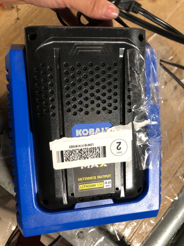 Photo 2 of Kobalt 40-Volt 4-Amps 4.0ah Rechargeable Lithium Ion (Li-Ion) Cordless Power Equipment Battery