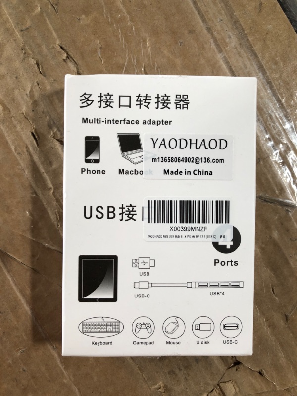 Photo 2 of YAODHAOD Mini USB Hub Extensions,Aluminum 4 Port USB 3.0/2.0 5Gbps High-Speed Data (USB C)