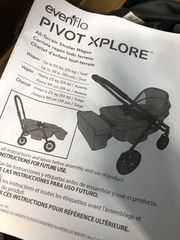 Photo 6 of *PARTS ONLY INCOMPLETE ITEM*
Evenflo Pivot Xplore All-Terrain Stroller Wagon , Adventurer , 45x27x39 Inch (Pack of 1)