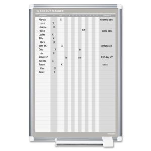 Photo 3 of Bi-Silque Visual Communication Products GA02109830 in-Out Magnetic Dry Erase Board 24 X 36 in. Silver Frame