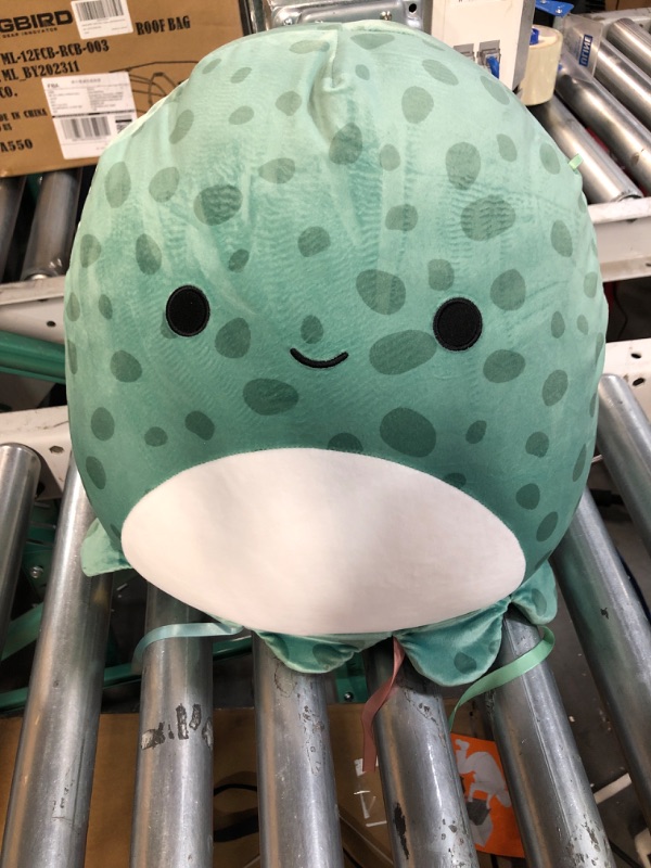 Photo 2 of Squishmallows 14-Inch Green Spotted Jellyfish - Add Forina to Your Squad, Ultrasoft Stuffed Animal Large Plush Toy, Official Kelly Toy Plush