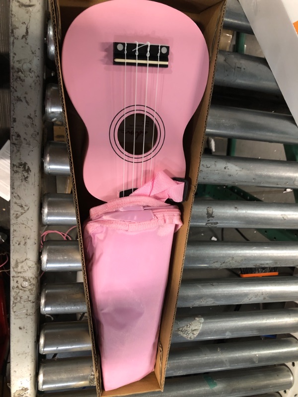 Photo 2 of ADM Soprano Ukulele for Beginners 21 Inch Hawaiian Wood Ukelele Kit for Kids Adult Student Starter Professional Ukalelee Pack Bundle with Free Lessons Gig Bag Strap Nylon String Tuner Pick, Pink