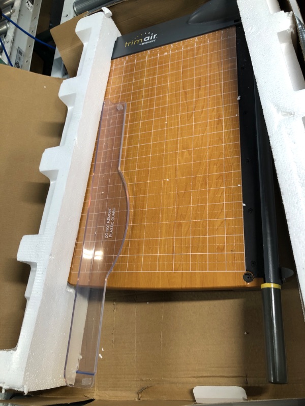 Photo 2 of DAMAGED - Westcott 18'' TrimAir Anti-Microbial Wood Guillotine Paper Cutter & Paper Trimmer, 30 Sheet (15108) 18-inch