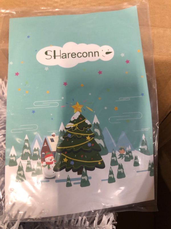 Photo 1 of **NON-REFUNDABLE-SEE COMMENTS** SHareconn 6ft Prelit Pencil Christmas Tree, with Warm White & Multi-Color Lights and Foldable Metal Stand, Hinged Artificial Alpine Slim Holiday Decoration for Xmas
