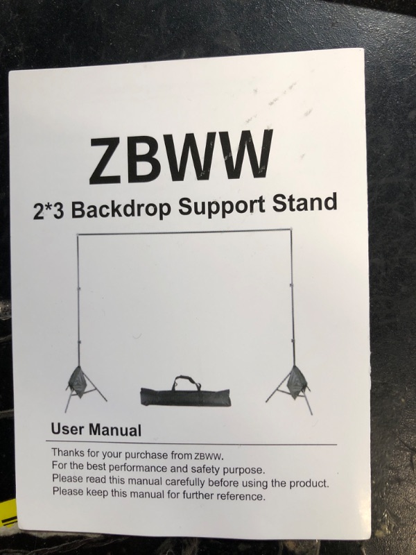 Photo 4 of Backdrop Stand 6.5x10ft, ZBWW Photo Video Studio Adjustable Backdrop Stand for Parties, Wedding, Photography, Advertising Display 6.5*10 ft