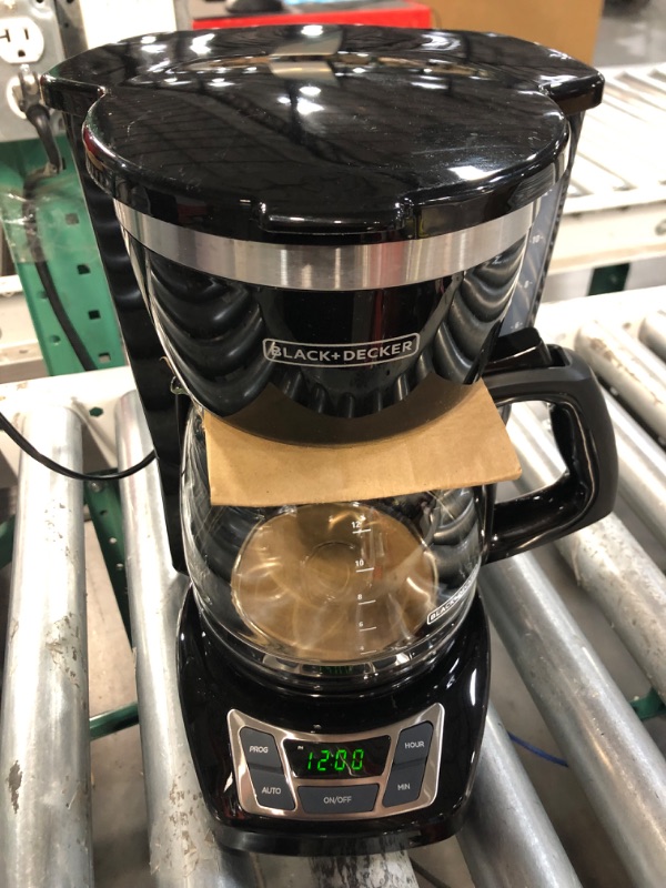 Photo 2 of **USED BUT APPEARS NEW**  Black+Decker CM1160B 12-Cup Programmable Coffee Maker, Black/Stainless Steel