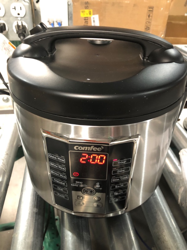 Photo 2 of **USED BUT APPEARS NEW**  COMFEE' Rice Cooker, Slow Cooker, Steamer, Stewpot, Saute All in One (12 Digital Cooking Programs) Multi Cooker (5.2Qt ) Large Capacity, 24 Hours Preset & Instant Keep Warm Professional 20-cup cooked/10-cup uncooked