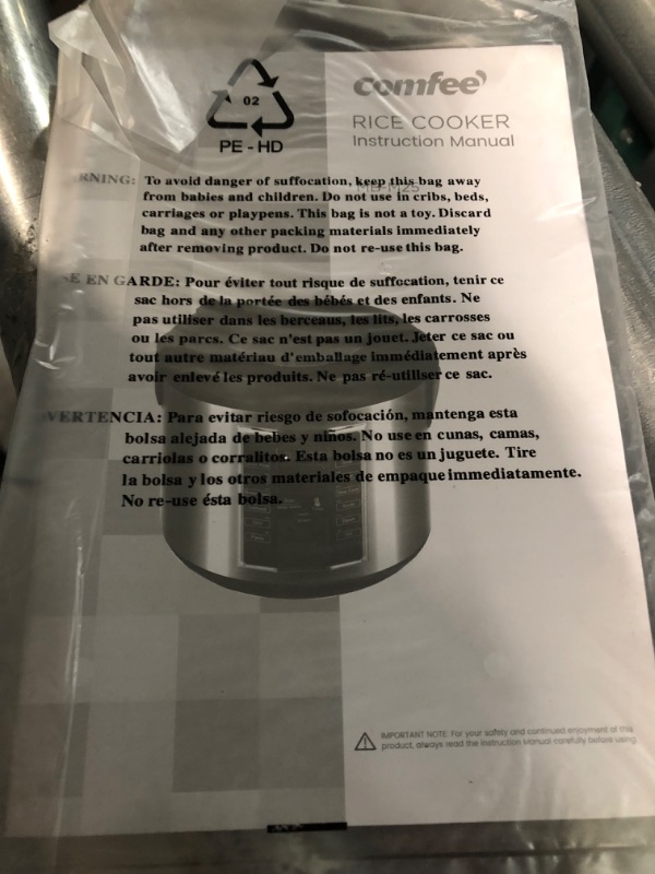 Photo 3 of **USED BUT APPEARS NEW**  COMFEE' Rice Cooker, Slow Cooker, Steamer, Stewpot, Saute All in One (12 Digital Cooking Programs) Multi Cooker (5.2Qt ) Large Capacity, 24 Hours Preset & Instant Keep Warm Professional 20-cup cooked/10-cup uncooked