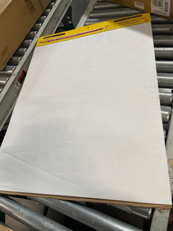 Photo 3 of **MISSING A FEW SHEETS**  Post-it Super Sticky Easel Pad, 25 in x 30 in, White