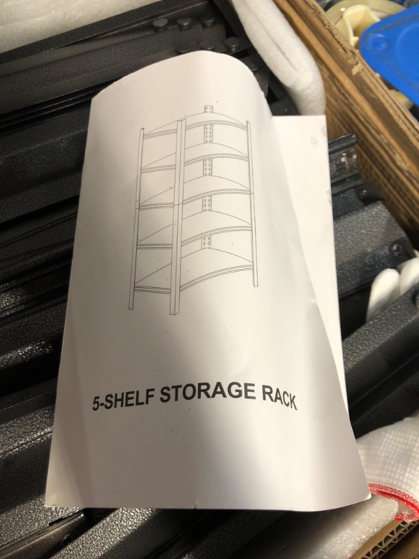 Photo 3 of **NONREFUNDABLE**FOR PARTS OR REPAIR**SEE NOTES**
PrimeZone Storage Shelves 5 Tier Adjustable Garage Storage Shelving, Heavy Duty Metal Storage Utility Rack Shelf Unit for Warehouse Pantry Closet Kitchen, 28" x 12" x 59",