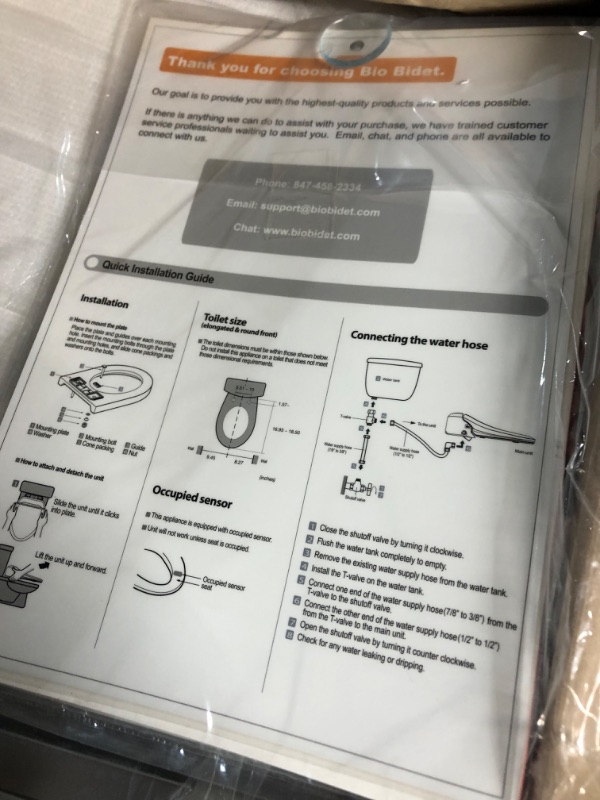 Photo 3 of **UNABLE TO TEST** BioBidet USPA 6800 Adjustable Bidet Toilet Seat with Wireless Remote, Dual Nozzle, Side Panel Function and Dryer, White, Elongated