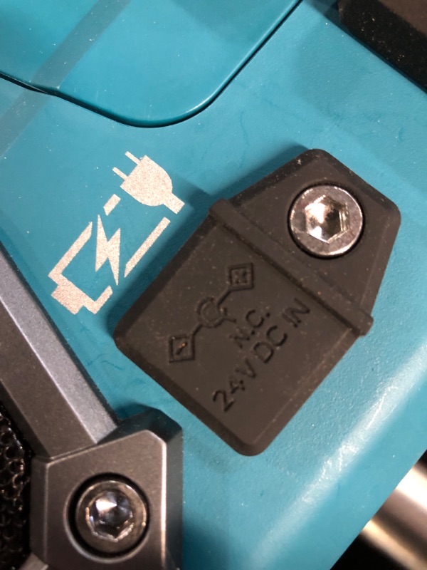 Photo 4 of **NO POWER ADAPTER** Makita XRM10 18V LXT® / 12V max CXT® Lithium-Ion Cordless Bluetooth® Job Site Charger/Radio, Tool Only Teal