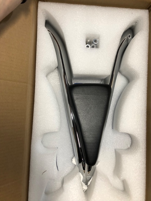 Photo 2 of **USED BUT APPEARS NEW**  Chrome Sissy Bar Passenger Backrest Rear Pad Compatible for Harley Davidson Touring 97-08 Road King Electra Glide Street Glide FLHR FLHX FLHT FLTR [26 Inches] Chrome 97-08