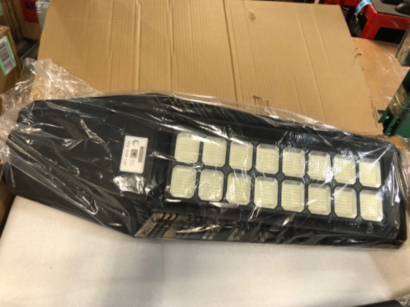 Photo 5 of **USED BUT APPEARS NEW**  Adewalk Solar Street Light 1600W, Solar Street Lights Outdoor Waterproof 120000 Lumens, Solar Powered Street Light with Dusk to Dawn for Parking Lot, 2 Pack 1600W2PACK