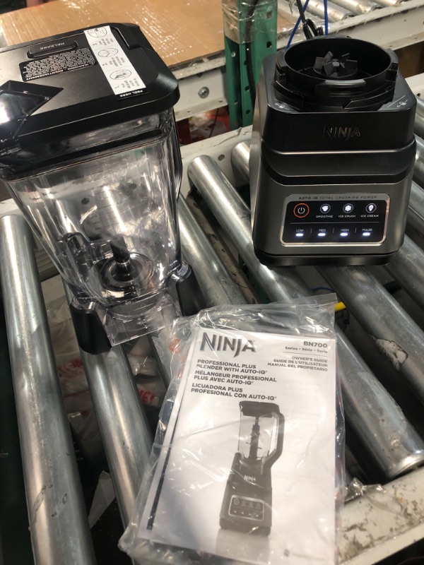 Photo 3 of **MISSING BLADE/CUTTER** Ninja BN701 Professional Plus Bender, 1400 Peak Watts, 3 Functions for Smoothies, Frozen Drinks & Ice Cream with Auto IQ, 72-oz.* Total Crushing Pitcher & Lid, Dark Grey 72 oz. Pitcher (64 oz max liquid capacity)