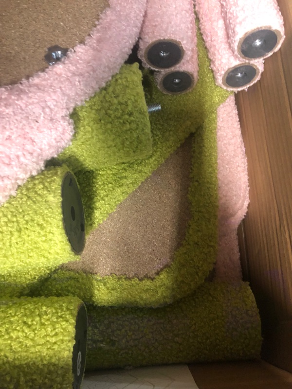 Photo 1 of **USED BUT APPEARS NEW**  MUTTROS Flower Cat Tree 47.2" Multi-Level Cat Tower with Sisal Covered Scratching Posts, Cute Cat Condo for Indoor Small Medium Cats, Pink Top Perch, Ramp, Fluffy Ball, Pink 5 Tiers Flower Cat Tree 47in Pink
