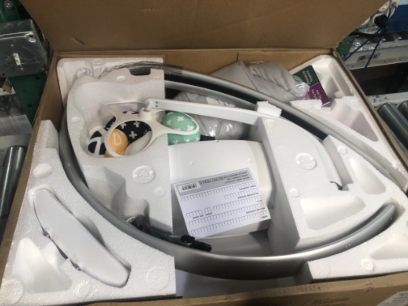 Photo 3 of **USED BUT APPEARS NEW**  4moms MamaRoo Multi-Motion Baby Swing, Bluetooth Baby Swing with 5 Unique Motions, Grey