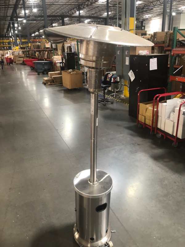 Photo 1 of **FOR PARTS ONLY** Style Selections 48000-BTU Stainless Steel Stainless Steel Floorstanding Liquid Propane Patio Heater