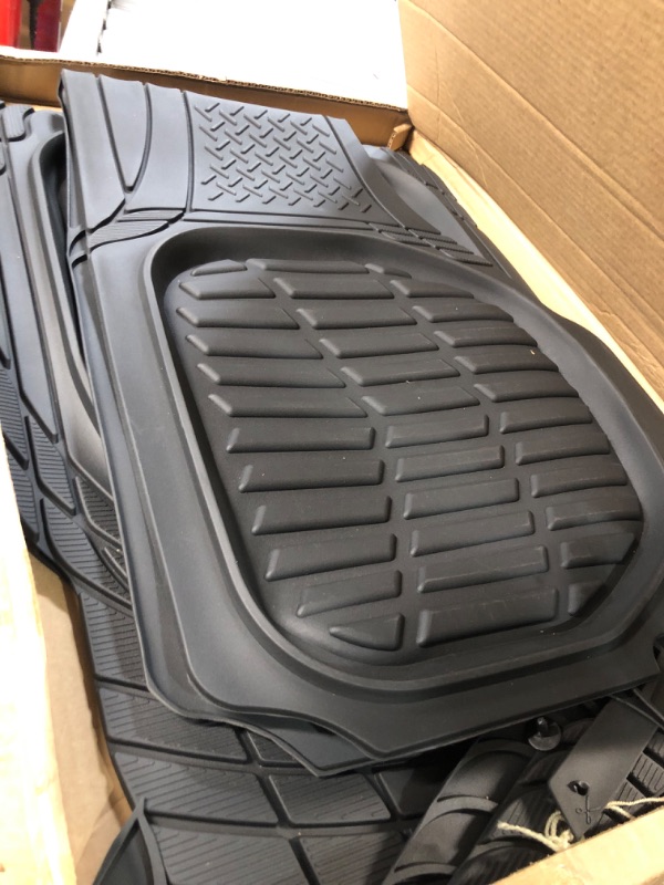 Photo 3 of Motor Trend - MT-923-BK 923-BK Black FlexTough Contour Liners-Deep Dish Heavy Duty Rubber Floor Mats