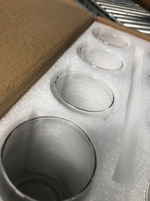 Photo 1 of [ 12pcs Set ] Glass Cups with Bamboo Lids and Glass Straw - Beer Can Shaped Drinking Glasses, 16 oz Iced Coffee Glasses