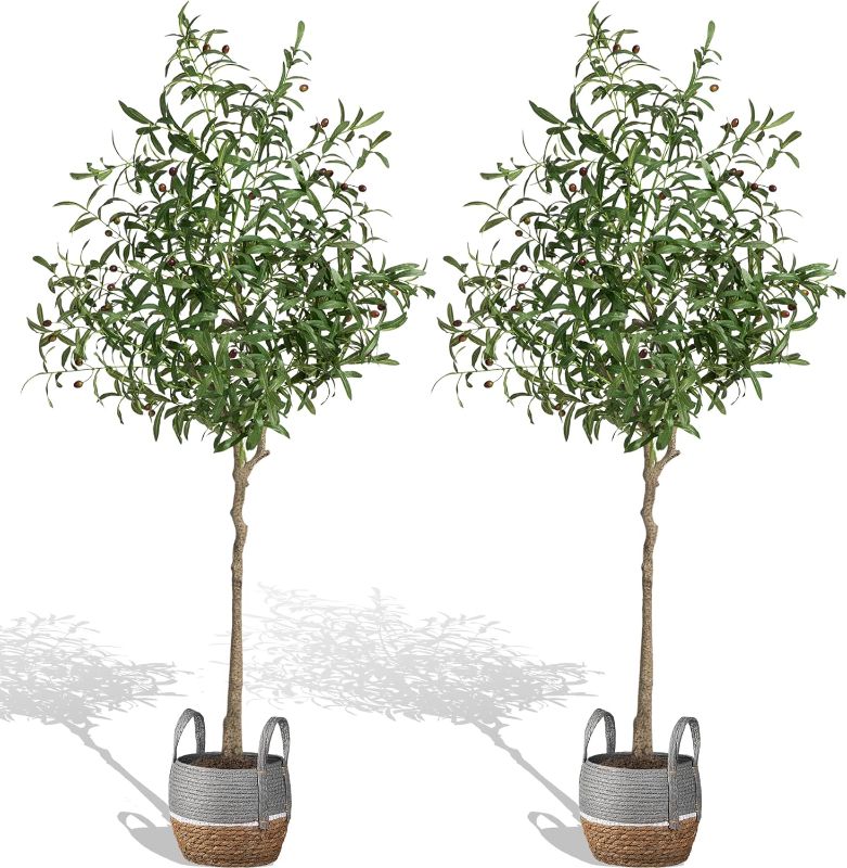 Photo 1 of **Stock photo for reference** 1 pk artificial olive trees, 3.5ft