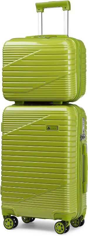 Photo 1 of **Stock photo for reference** Coolife Suitcase, 2 pc set, Forest green