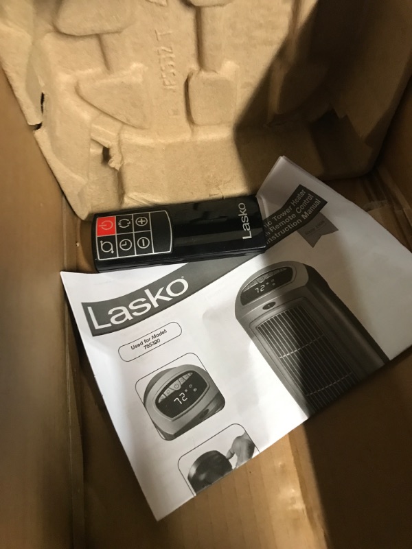 Photo 2 of Lasko 1500W Digital Ceramic Space Heater with Remote, Silver