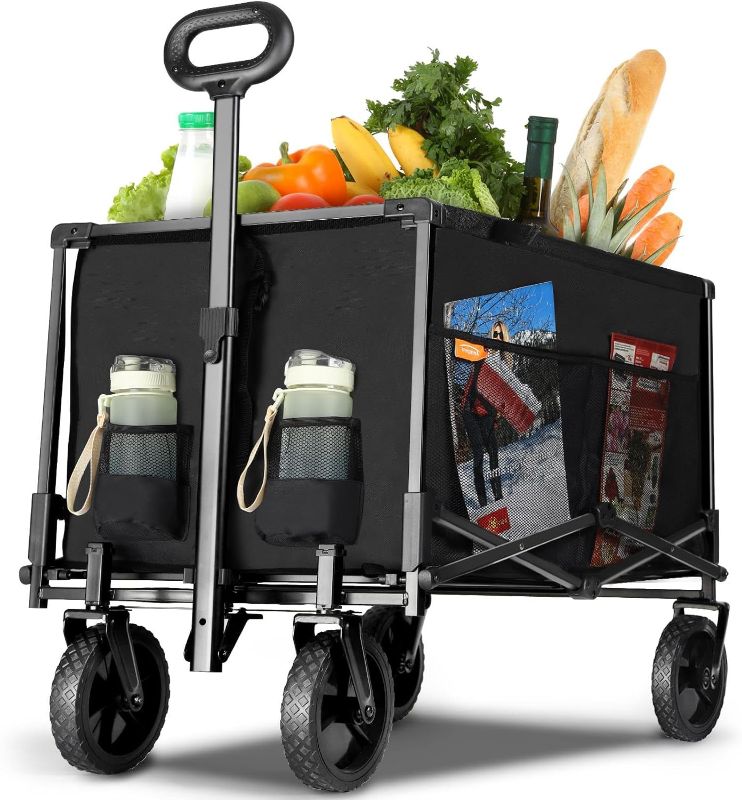 Photo 1 of **Stock photo for reference** Collapsible Foldable Wagon, Black