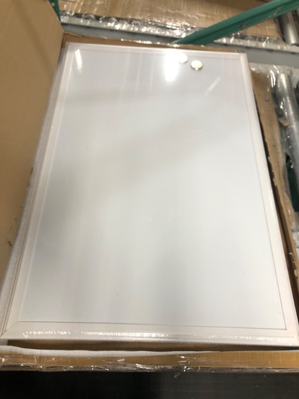 Photo 2 of U Brands Magnetic Dry Erase Board, 20 x 30 Inches, White Wood Frame 