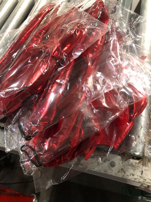 Photo 3 of 4Pcs Red Devil Costume Set Demo Horn Headband with Devil Wing and Devil Tail (4pack)