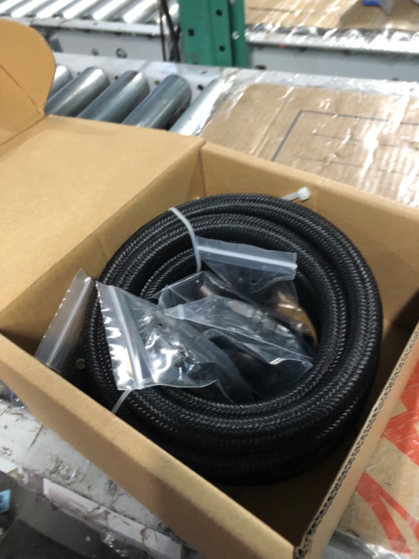 Photo 4 of iRKY10AN Fuel Line Hose Kit 10FT Nylon Stainless Steel Braided Fuel Hose for Oil Gas CPE with 8pcs Fittings(ID 0.56Inch 5/8") 10FT 10AN Fitting