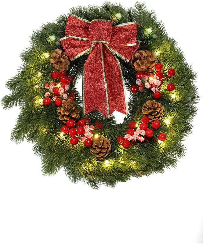 Photo 1 of ***STOCK PHOTO FOR REFERENCE*** Christmas wreath **SEE NOTES**