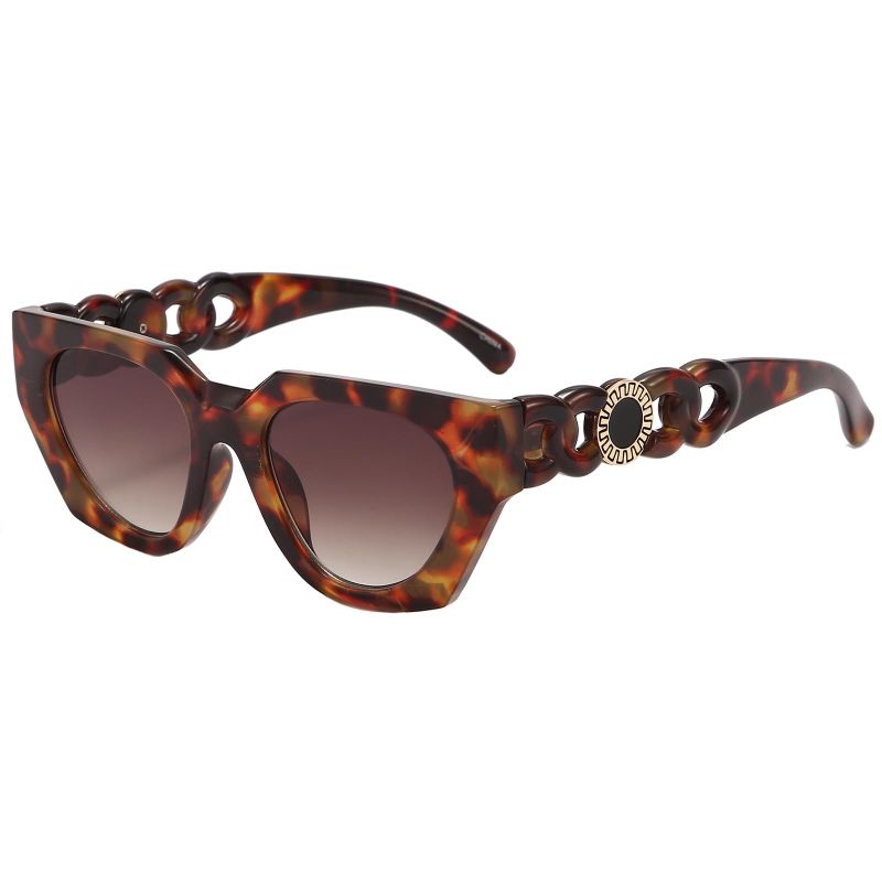 Photo 1 of Dollger Retro Rectangle Sunglasses UV400 Tortoiseshell