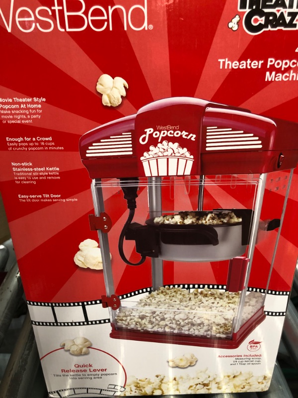 Photo 2 of **USED** *DIRTY* **POWERS ON** West Bend Theater Crazy Popcorn Machine